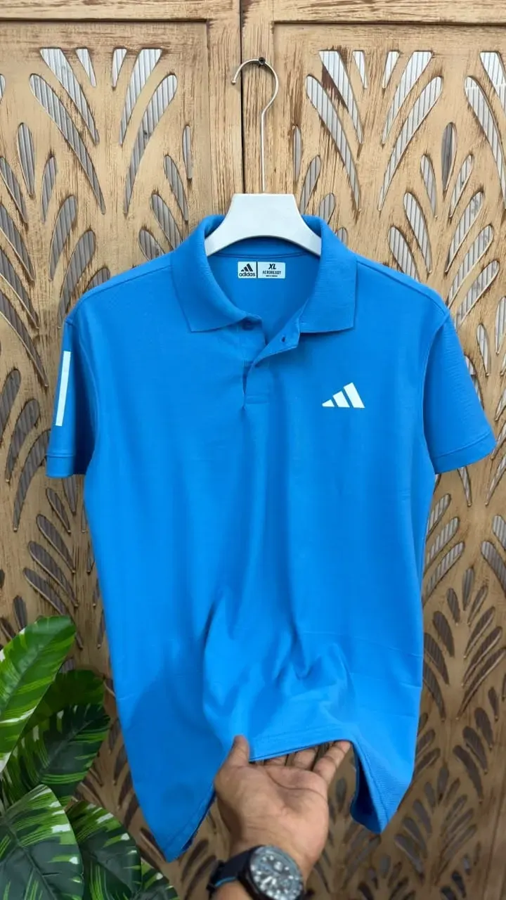 ADIDAS THREE STRIPES COLLAR TSHIRT
