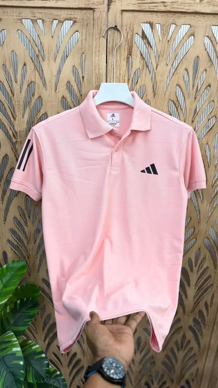 ADIDAS THREE STRIPES COLLAR TSHIRT