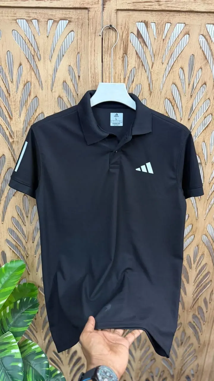 ADIDAS THREE STRIPES COLLAR TSHIRT