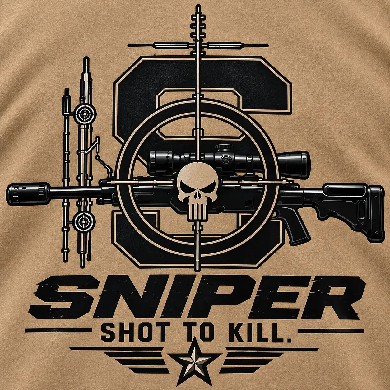 Sniper black tshirt